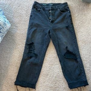 Wild Fable Size 12 Distressed ripped jeans boyfriend cut
